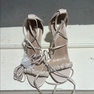 Elegant Cream Strappy Women's Sandals